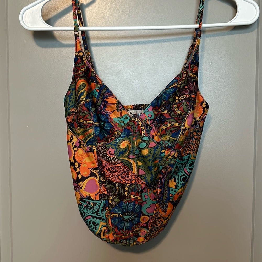 Urban Outfitters Karissa Bustier Top Multi Color Corset